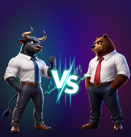 Stock Battle — Bulle gegen Bär